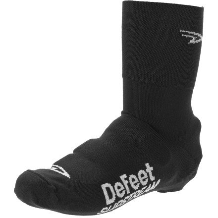 DeFeet Slipstream 4in D-Logo Neon Yellow Cycling Shoe Covers w/Reflective