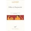Odes et fragments : Edition bilingue