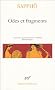 Odes et fragments : Edition bilingue