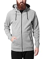 Urban Classics Sudadera con Cierre Gris XXL