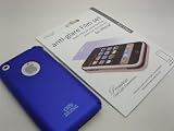 Apple iPhone Premium Anti-Glare (Smudge Free,Full Face Film)- elago Brand and Polycarbonate Soft Case Blue - Cozip Brand (Made in korea)