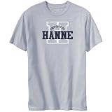 T-Shirt Silver Gray " Property Of Hanne " Name