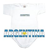 Baby Bodysuit White  Flag Argentina  Country