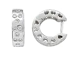 0.38 cts Round Diamonds Earrings - 14kt White Gold FREE GIFT BAG!