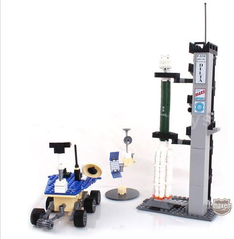New Building Blocks Toys Mars rover Rocket launch base Gift