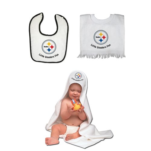 Pittsburgh Steelers NFL Toddler Bib and Bath Set (3 PC Set)
