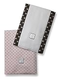 SwaddleDesigns Baby Bupies - Set of 2 - Brown with Pink Dots and Pastel Pink with Brown Dots