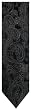 Men's Donald Trump Signature Collection Necktie Neck Tie Silk Black and Silver