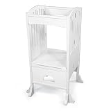 Kids Kitchen Helper Safety Tower Step Stool WHITE