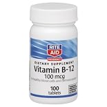 Rite Aid Brand Vitamin B-12, 100 mcg, Tablets 100 tablets