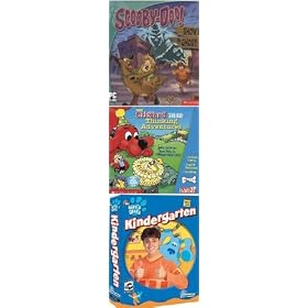 Kids Learning 3 Pack: Blue's Clues Kindergarten + Clifford the Big Dog Thinking Adventures + Scooby Doo Showdown in Ghost Town