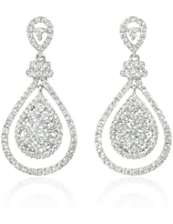 Diamond 18k White Gold Dangle Earrings
