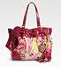 Juicy Couture Resin Flower Terry Daydreamer Bag Tote Pink Yellow Multi