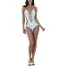 Rogan for Target Leopard Print Monokini - True White/ Calistoga Blue