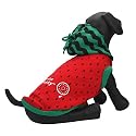 【全6サイズ】ドッグウェア　犬服　パーカ　小中型犬用洋服　スイカの模様 レッド+グリーン dog wear (12サイズ 首回り24-28cm * 着丈25-30cm * 胴回し42-44cm / 8181-3)