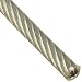 Loos Galvanized Steel Wire Rope, Nylon Coated, Military Specification, 7x19 Strand Core