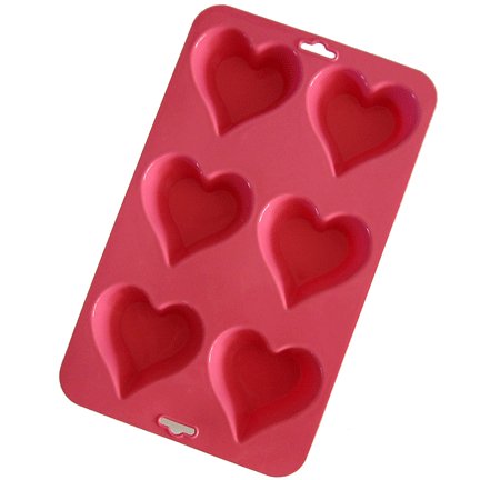 SiliconeZone Pink Heart Muffin Pan