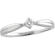 14K White Gold Diamond Ring - 0.10 Ct.