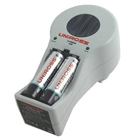 UniRoss X-Press 300 Battery Charger inc 4 x AA 2300 mAh Rechargeable Batteries