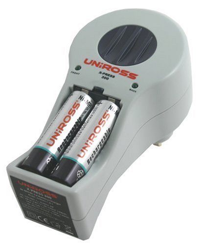 UniRoss X-Press 300 Battery Charger inc 4 x AA 2300 mAh Rechargeable Batteries