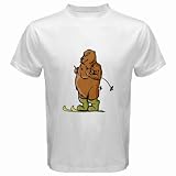 Men's Customized SKIING WINTER BEAR 100% Cotton White T-shirt