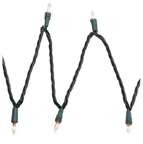 Bethlehem Lighting Indoor/Outdoor Miniature 50-Light Set, Clear with Green Wire