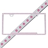 Chrome Frame w Hot Pink Crystals Swarovski Car Truck SUV Slimline License Plate... by License 2 Bling