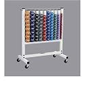 TKO 823NPAC Dumbbell Rack With Casters And Neoprene Dumbbells - Silver Metallic