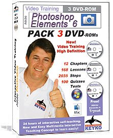 Adobe Photoshop Elements 6 Tutorial Training in 3 DVDs By Keyko