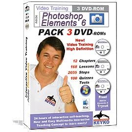 Adobe Photoshop Elements 6 Tutorial Training in 3 DVDs By Keyko by Keyko