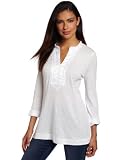 Calvin Klein Jeans Women's Solid Kurta, White, X-Small