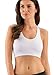 Jockey Women's Bra Mid Impact Removable Cup Seamless Sports Bra, Pure White, XL