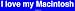 I love my Macintosh Large Bumper Sticker Image