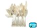 Moonlight Feather | 1 Dozen - Ivory Stripped Rooster Coque Tail Feathers Craft Costume Supply