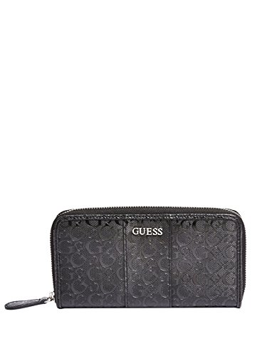 GUESS Women's Ware Patent Logo Zip-Around Wallet