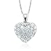 10k White Gold Heart Diamond Pendant Necklace (GH, I1-I2, 0.32 carat)