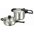 Schnellkochtopf Set 7-tlg Induktion Kochtopf 6L und 3L Induktionsgeeignet