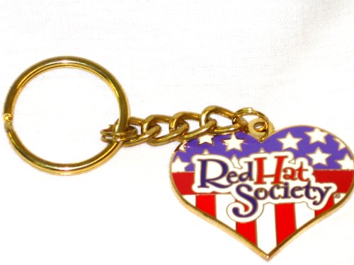 Red Hat Society Stars and Stripes Keychain