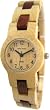 Tense Round Ladies Two-Tone Maple & Sandalwood Wood Watch L7103MS