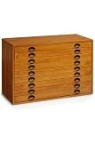 Wide Map Chest 9-drawer Oak