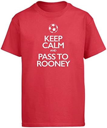 Keep Calm and Pass to Rooney T-shirt (Red, Medium)