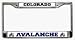 Colorado Avalanche Chrome License Plate Frames - Set of 2