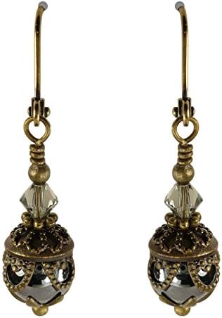Cloud Cap Jewelry Hematite Vintage Inspired Dangle Earrings 50193