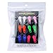 JewelrieShop 6 Pairs Assorted Colors Wholesale Lot Zipper Zip Zap Stud Earrings, Hypoallergenic Stainless Steel Pin