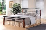 Armstrong 4' 6 Double Oak and Metal Bed