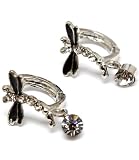 Bejeweled Dragonfly Leverback Earrings