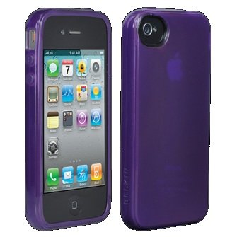 New OEM Verizon Apple iPhone 4S Purple Belkin High Gloss Silicone Case