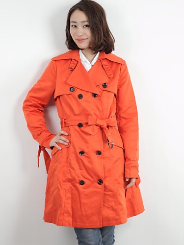 SPOOM スプーム レディース スプリング トレンチコート NATALIA ORANGE RED
