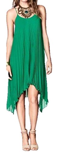 （エヌアンドティー） N&T レディース フォーマル ドレス ワンピース プリーツ Aライン フレア アシンメトリー キャミソール ノースリーブ 夏 海 バカンス リゾート 結婚式 パーティー 謝恩会 二次会 演奏会