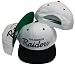 Los Angeles Raiders White/Black Two Tone Plastic Snapback Adjustable Plastic Snap Back Hat / Cap